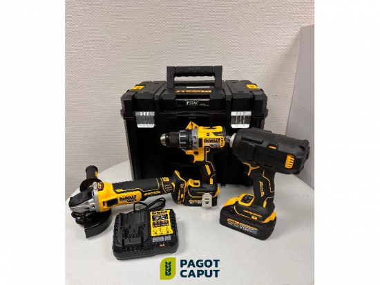 PACK DEWALT 3 OUTILS 18V + BATTERIES