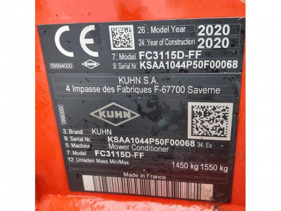 KUHN - FC 3115D - 2020