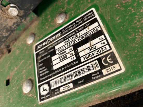 JOHN DEERE - V451M - 2020