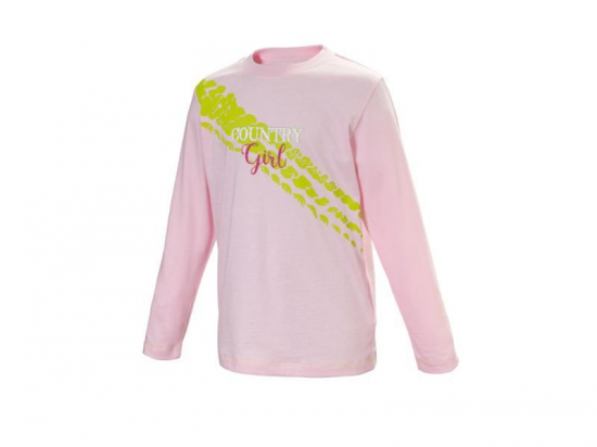 TEE-SHIRT A MANCHES LONGUES ROSE ENFANTS