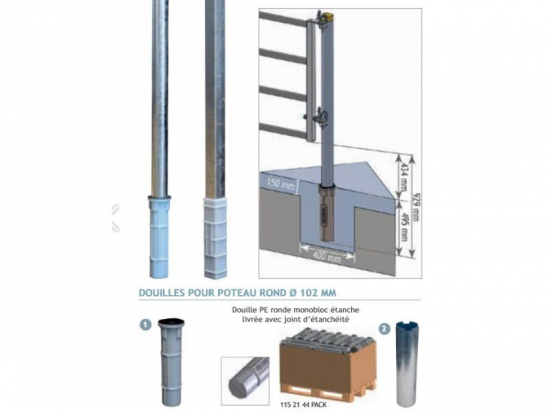DOUILLE PE RESINE DE POLYETHYLENE