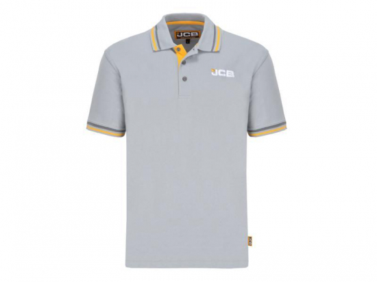 Polo à liseré gris JCB