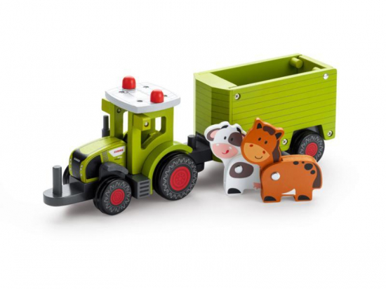 AXION 870+Remorque a betail, bois