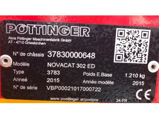 POTTINGER - NOVACAT 302 ED - 2015