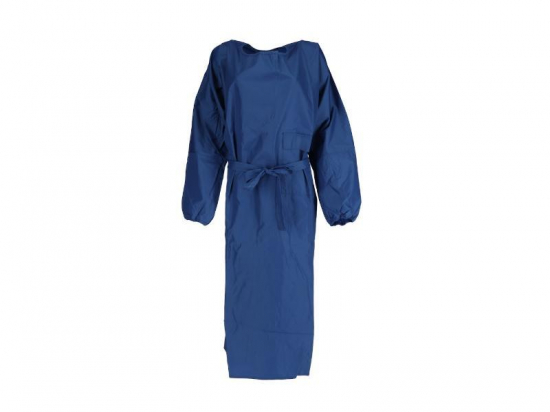 Tablier traite/lavage avec manches, bleu