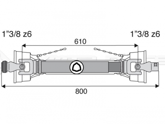 CARDAN fendeuse 0,80M 1" 3/8