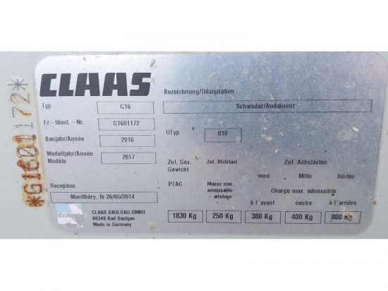 CLAAS RECOLTE - LINER 800 - 2017