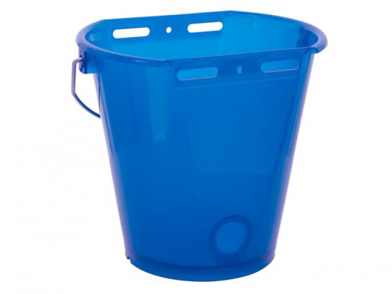 Seau a veau bleu transparent sans access