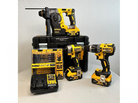 PACK DEWALT  PERCEUSE-VISSEUSE DCD796  + VISSEUSE À CHOCS DCF887 + PERFORATEUR DCH273