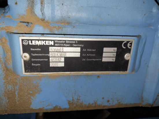 LEMKEN - KORUND 8/600K - 2019