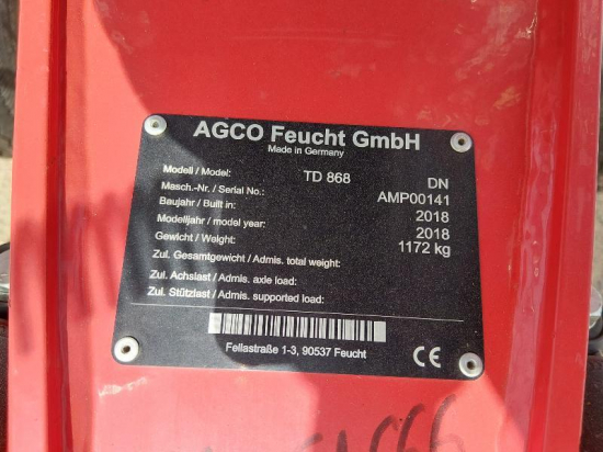 MASSEY FERGUSON - TD868DN - 2018
