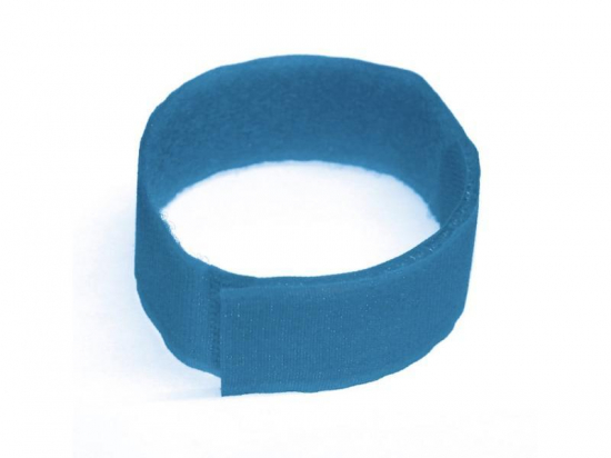 Bracelet velcro fluo bleu  36cm