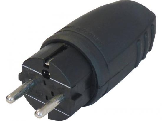 FICHE MALE CAOUTCHOUC ETANCHE IP44