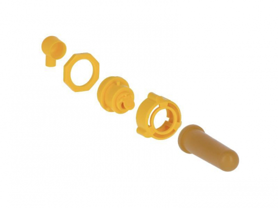 Clapet hygiénique avec tétine jaune late