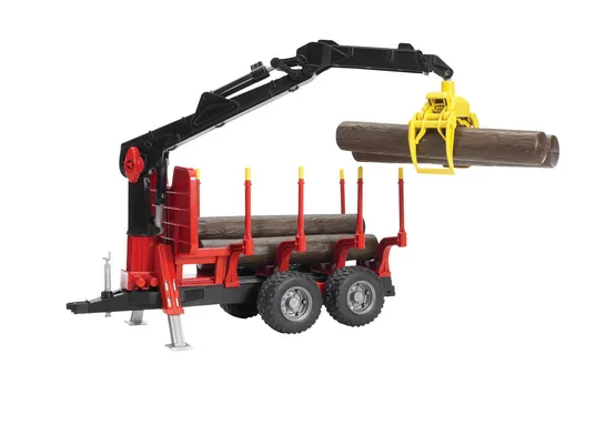 REMORQUE BOIS AVEC 4 TRONCS