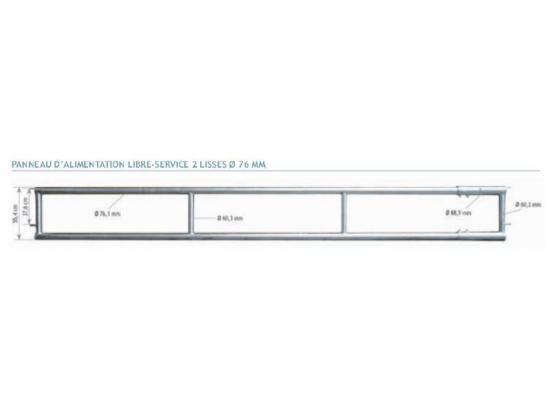 Barrière d'alimentation 2 lisses Ø 76 mm