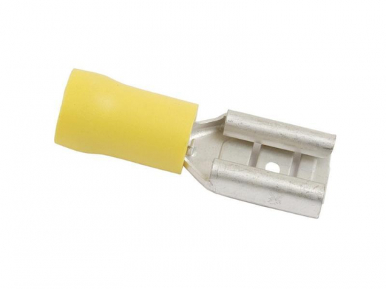 Cosse clip 10mm femelle jaune