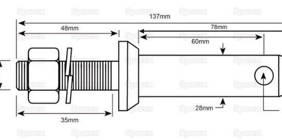 Piton a visser 28x22mm