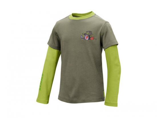 T-shirt vert manches longues enfant CLAAS