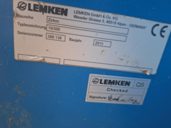 LEMKEN - ZIRKON 10300 - 2013