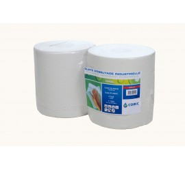 LOT DE 2 BOBINES ESSUYAGE BLANCHE T1000