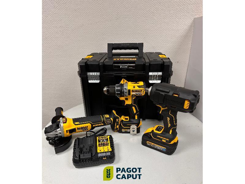 PACK DEWALT 3 OUTILS 18V + BATTERIES