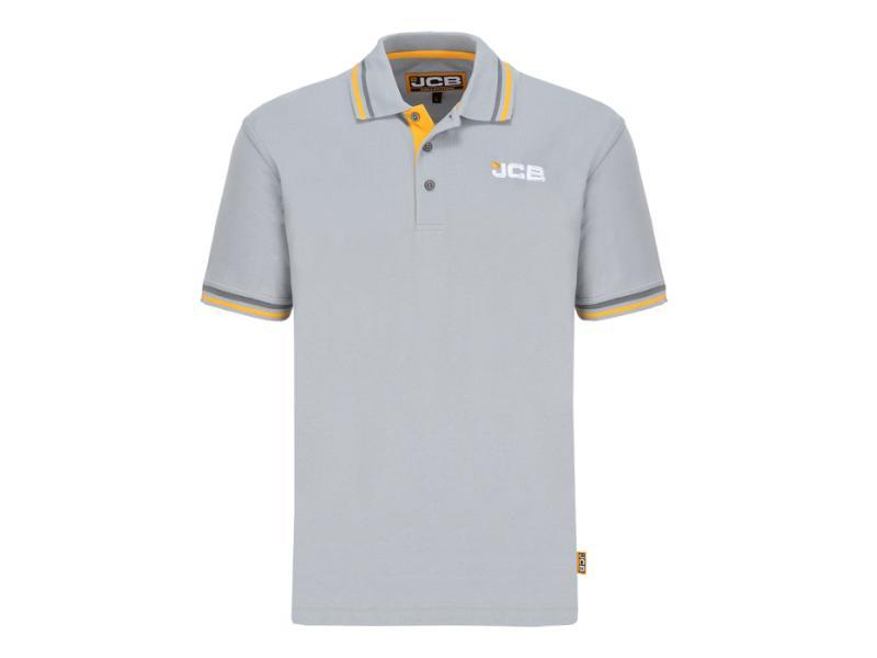 Polo à liseré gris JCB