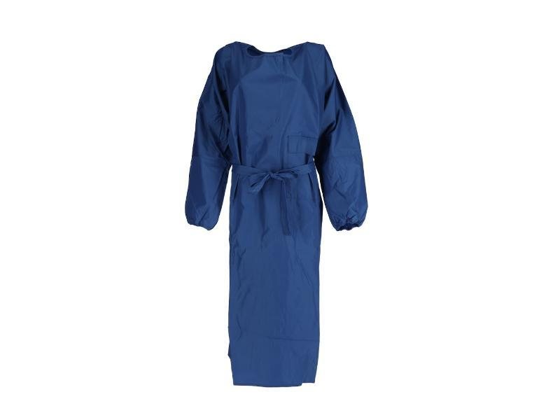 Tablier traite/lavage avec manches, bleu