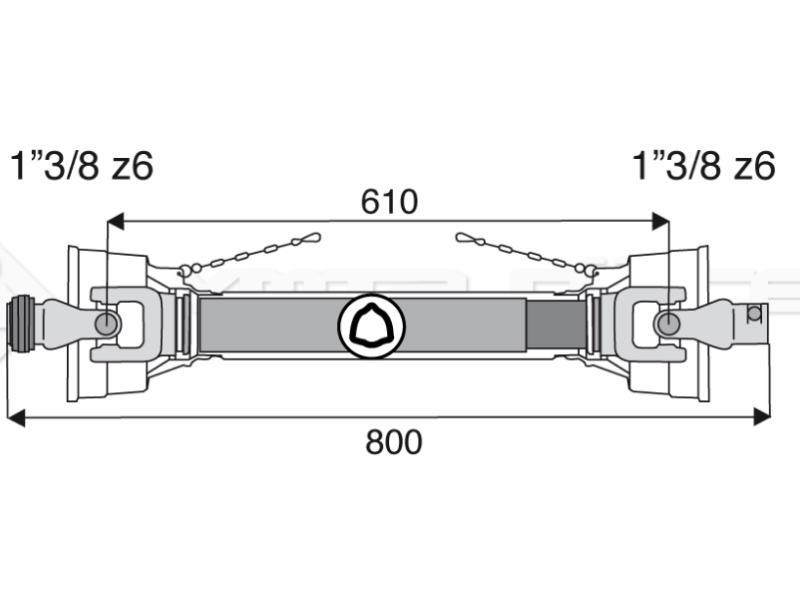 CARDAN fendeuse 0,80M 1" 3/8