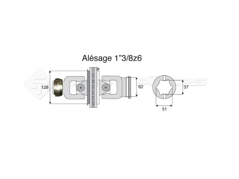JOINT INT HOM EVO T.S4 1"3/8-6 QM