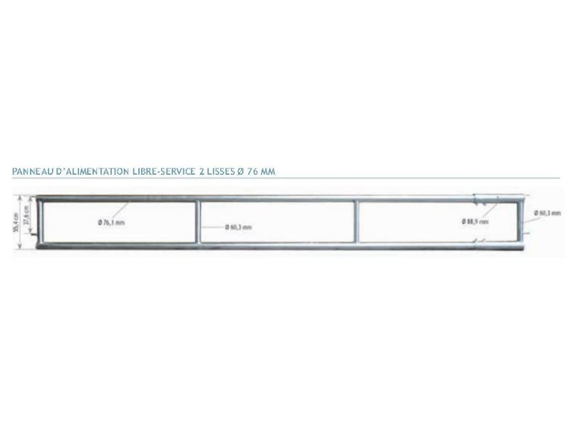 Barrière d'alimentation 2 lisses Ø 76 mm