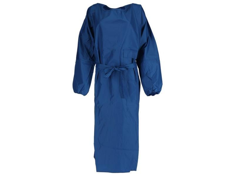 Tablier traite/lavage avec manches, bleu