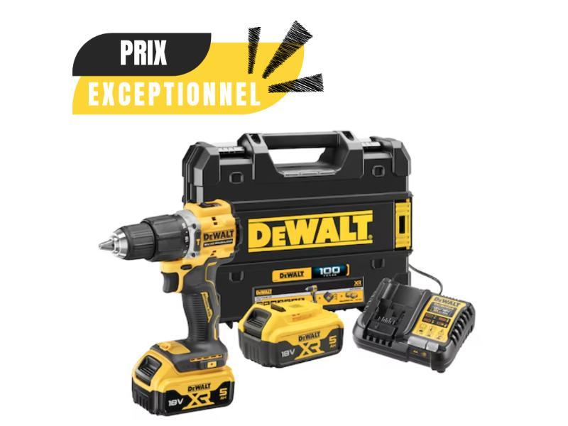 PERCEUSE DEWALT DCD100 18V + 2X5AH
