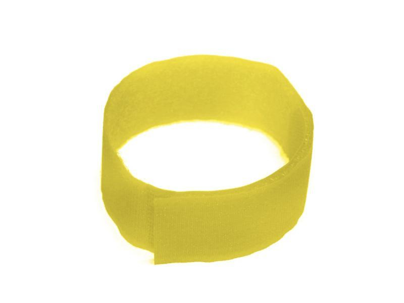 Bracelet velcro jaune 10 pces