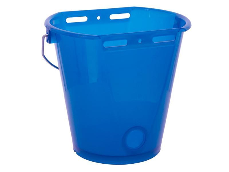 Seau a veau bleu transparent sans access