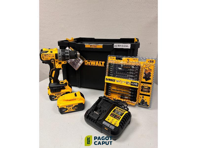 PERCEUSE DEWALT DCD791,PACK 2X5AH,CAISSE
