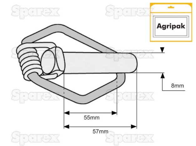 Agripak 2 goupilles sécurité 8mm