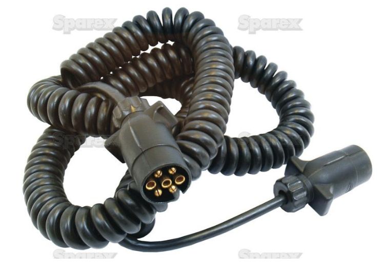 RALLONGE SPIRALE 3.5m, mâle/mâle 7 PLOTS