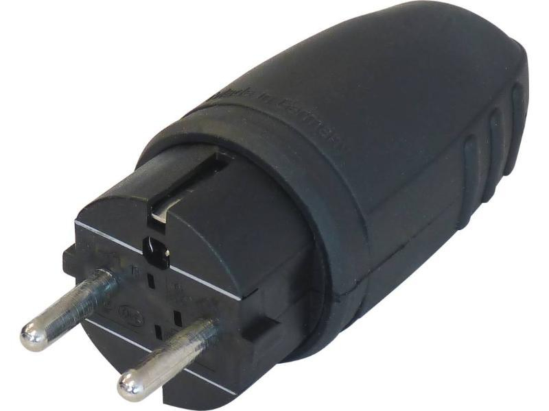 FICHE MALE CAOUTCHOUC ETANCHE IP44