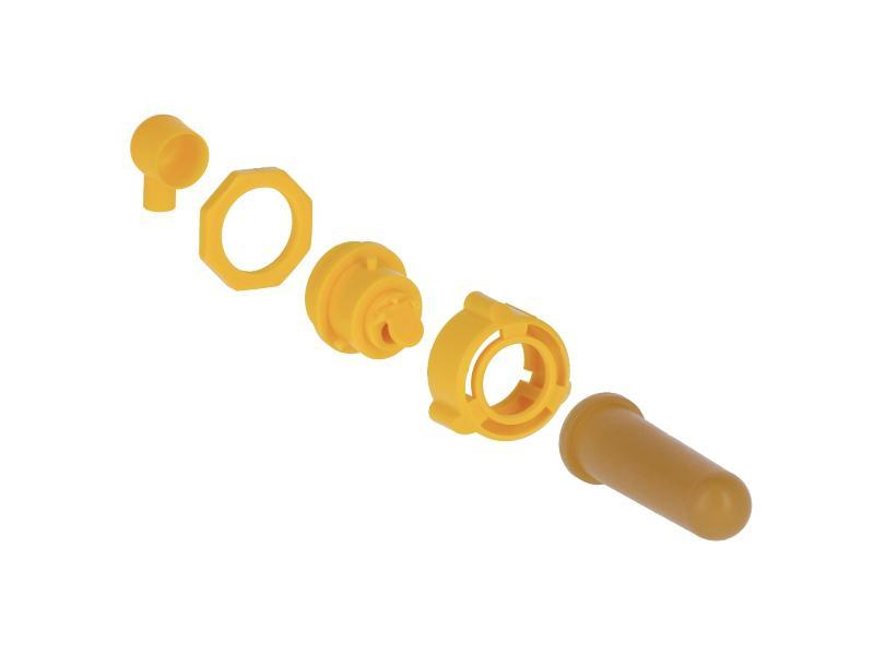 Clapet hygiénique avec tétine jaune late