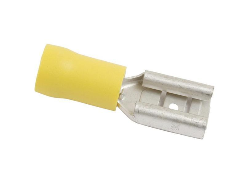 Cosse clip 10mm femelle jaune