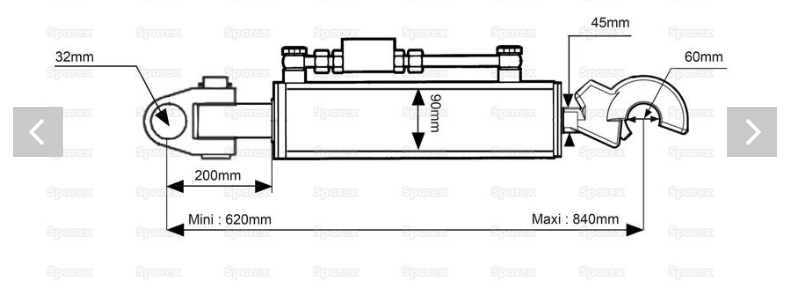 BDP HYDRAULIQUE NOIX/CROCHET - CAT 3/3 -