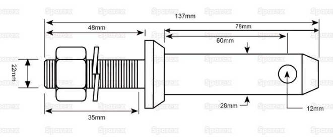 Piton a visser 28x22mm