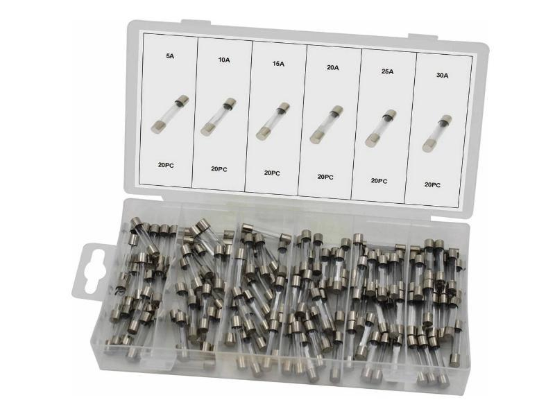 ASSORTIMENT DE 120 FUSIBLES VERRES.