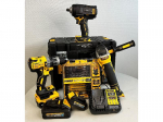 PACK DEWALT Perceuse DCD796 + Meuleuse DCG405 + Boulonneuse DCF891+ kit batteries chargeur