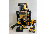 KIT DEWALT PERCEUSE DCD796 + Visseuse à chocs DCF 887 + Perforateur DCH273 + Meuleuse DCG 405 et 3 batteries 5 AH