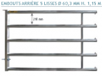 EMBOUT ARRIERE 5/6 M 5 Lisses d:60,3
