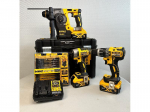 PACK DEWALT  PERCEUSE-VISSEUSE DCD796  + VISSEUSE À CHOCS DCF887 + PERFORATEUR DCH273