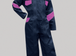 COMBINAISON 2 ZIPS FLEUR BLEU/ROSE enfant