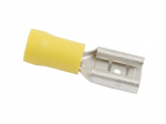 Cosse clip 10mm femelle jaune